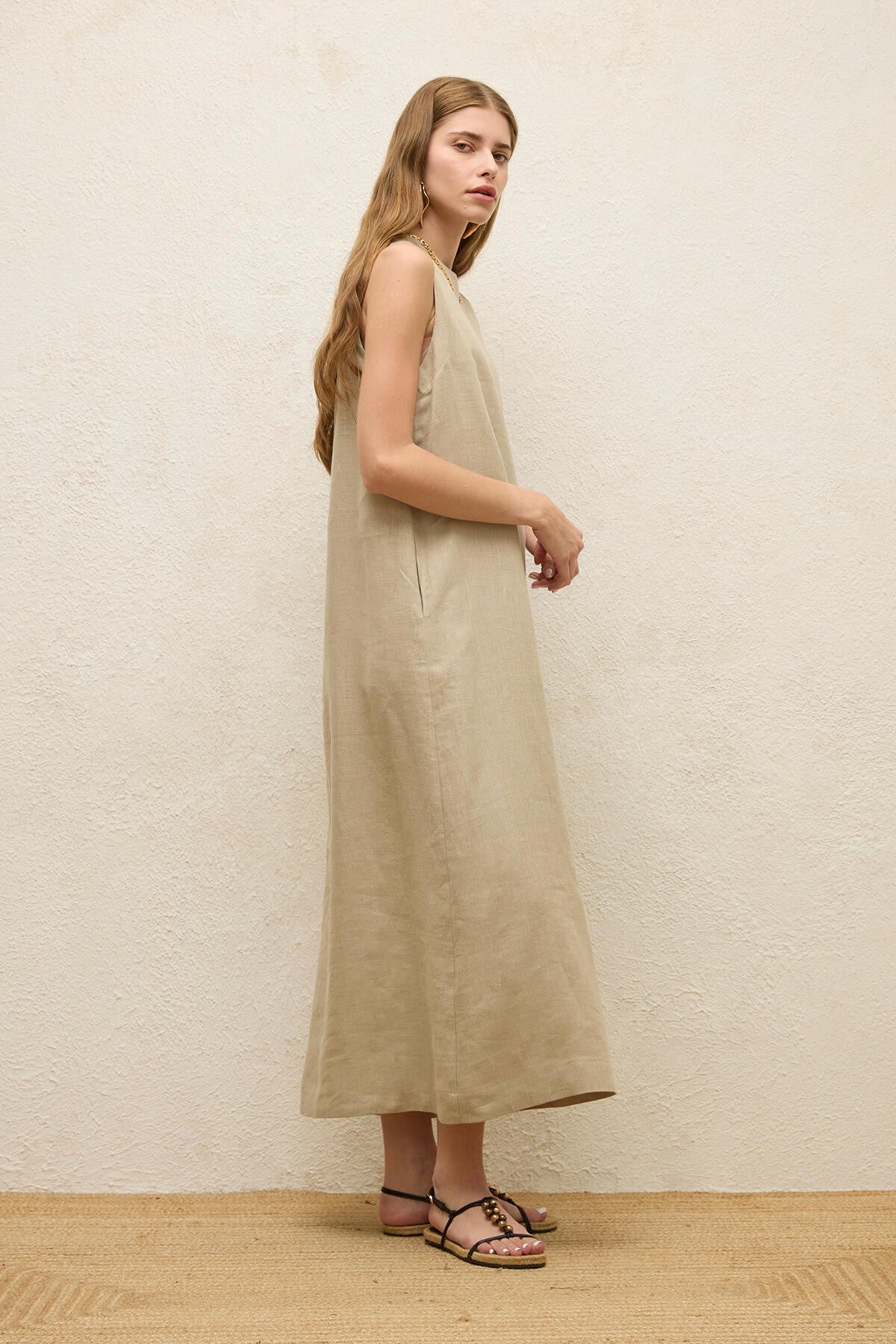 Sleeveless Linen Dress
