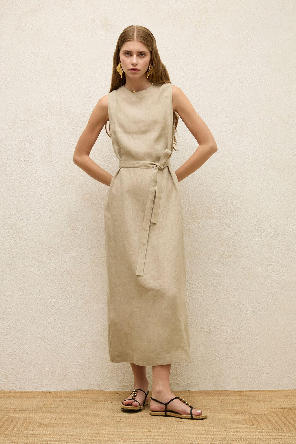 Sleeveless Linen Dress