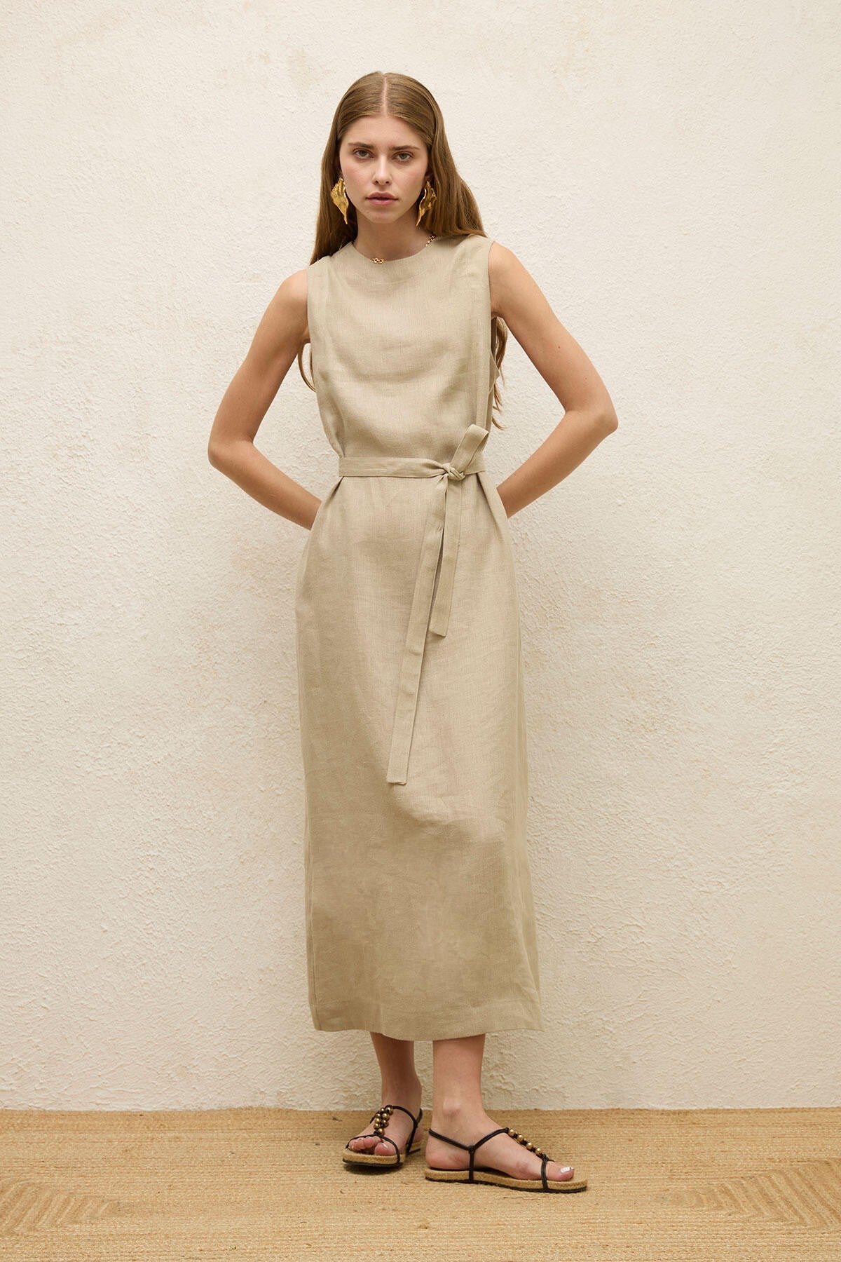 Sleeveless Linen Dress