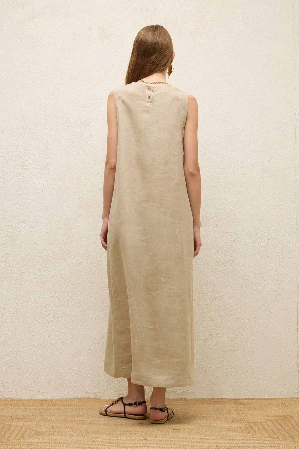 Sleeveless Linen Dress