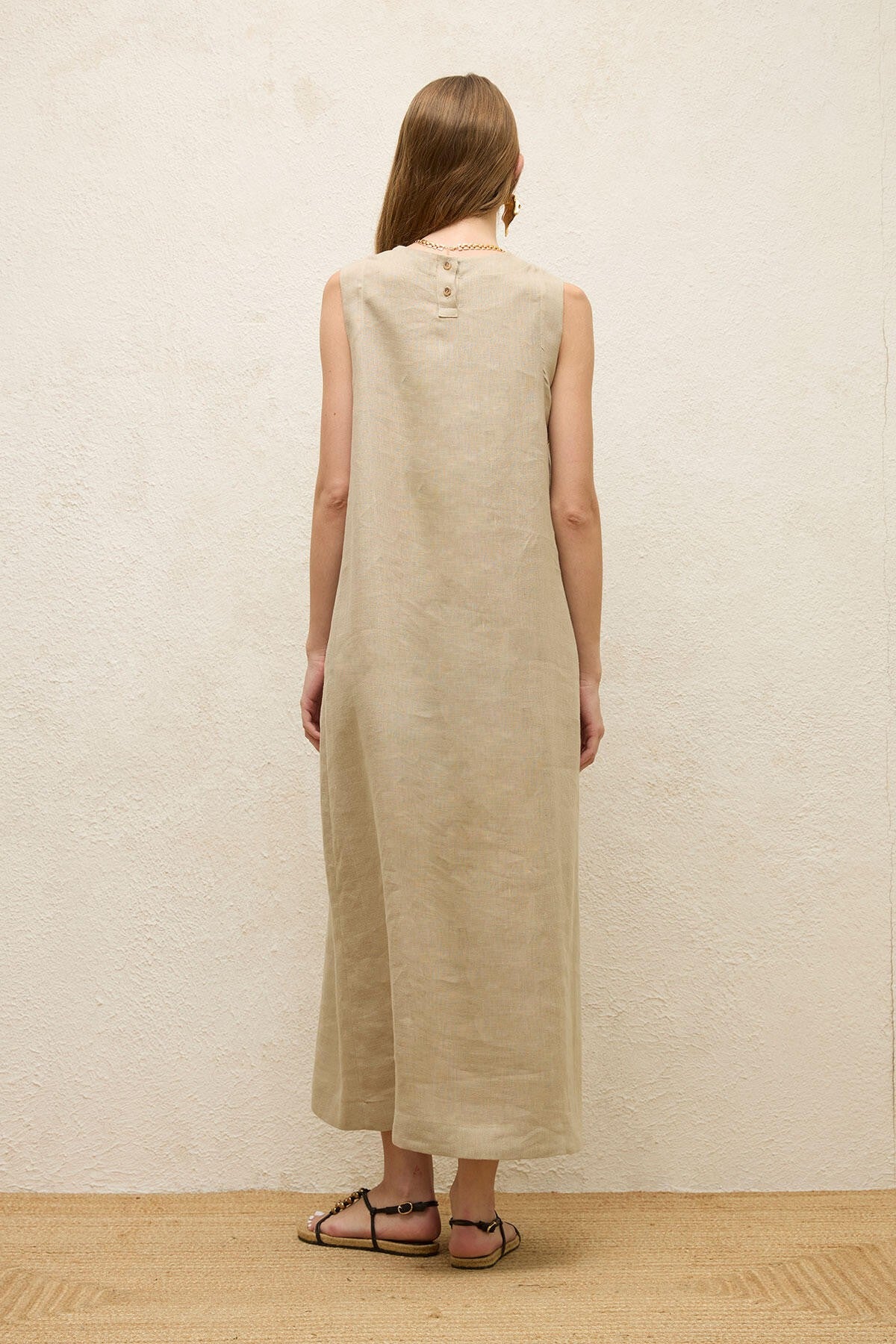 Sleeveless Linen Dress