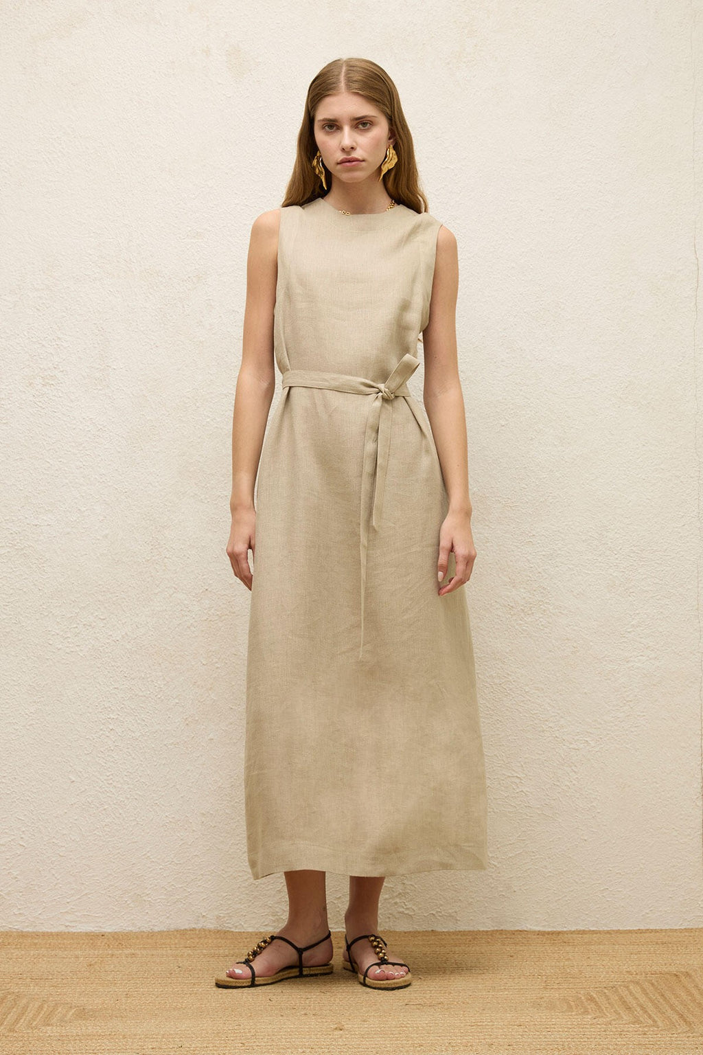 Sleeveless Linen Dress