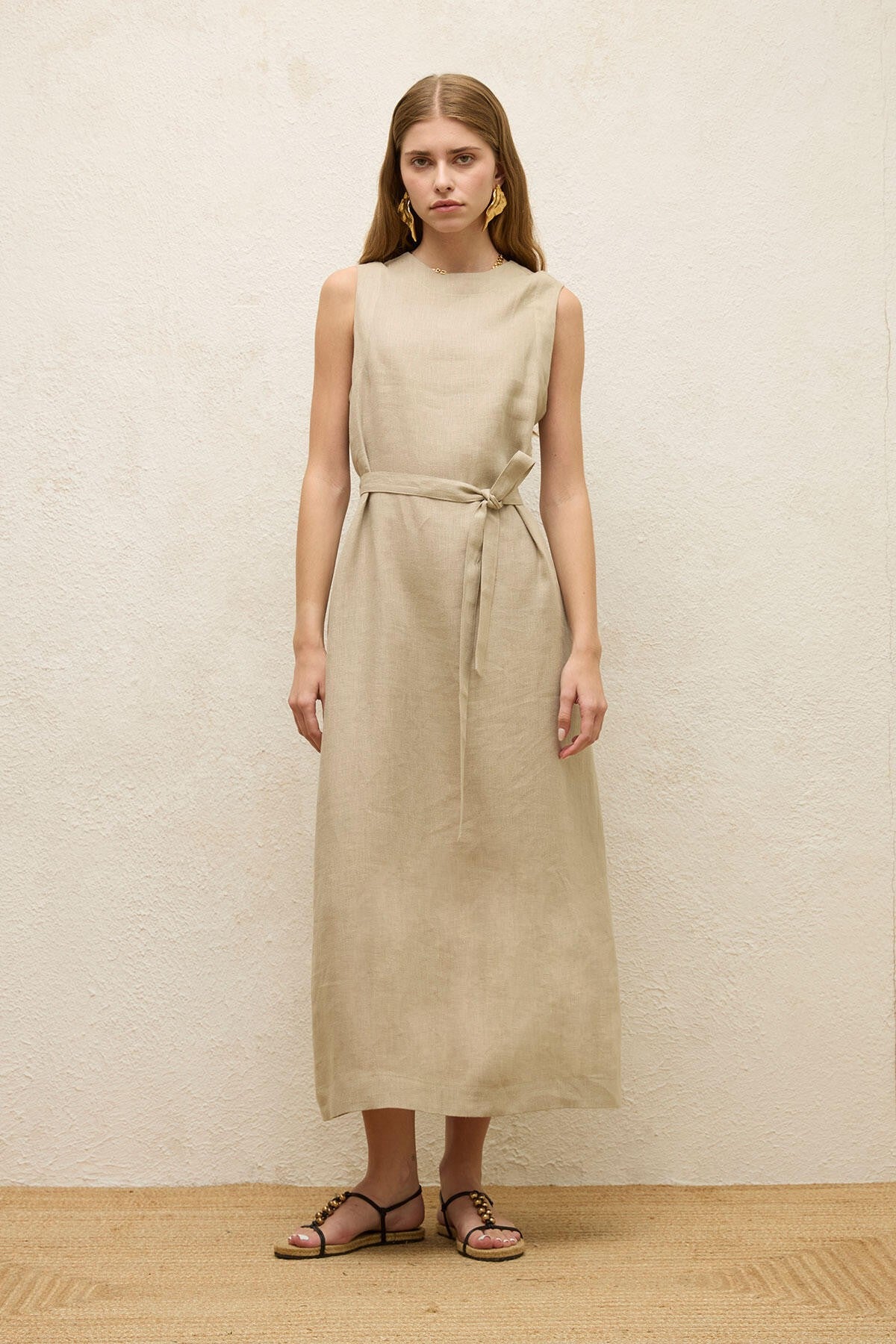 Sleeveless Linen Dress