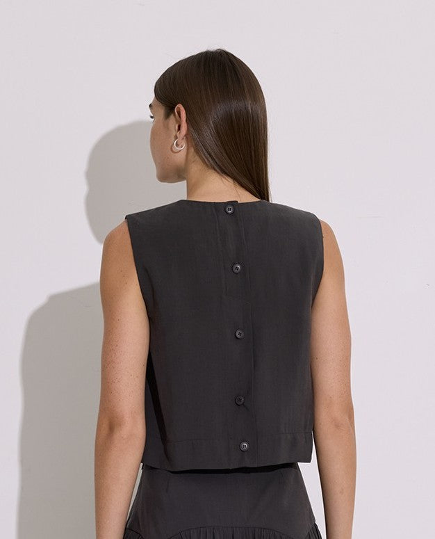 Modal Sleeveless Top - Anthracite