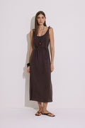 Modal Sleeveless Dress - Dark Brown