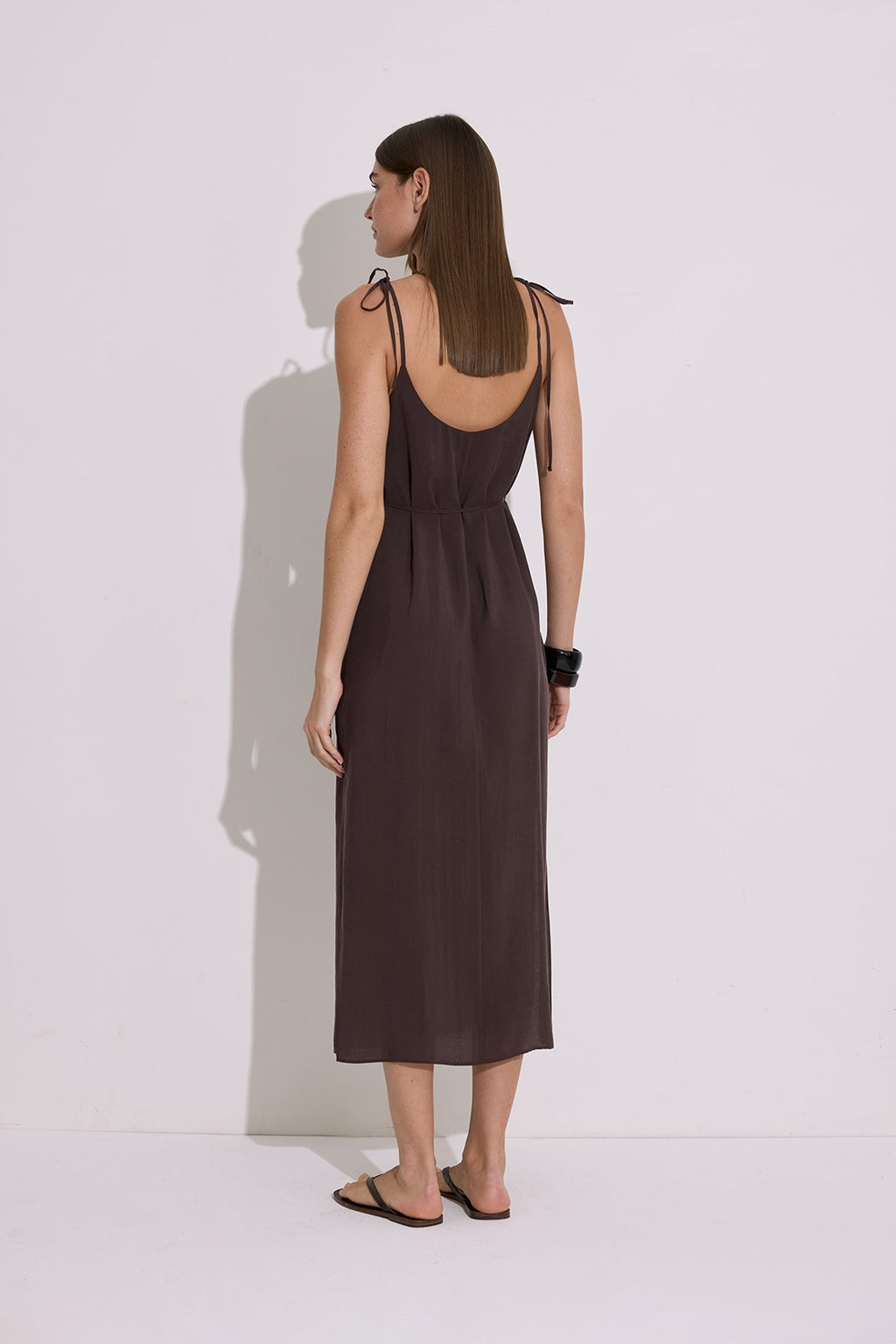 Modal Sleeveless Dress - Dark Brown