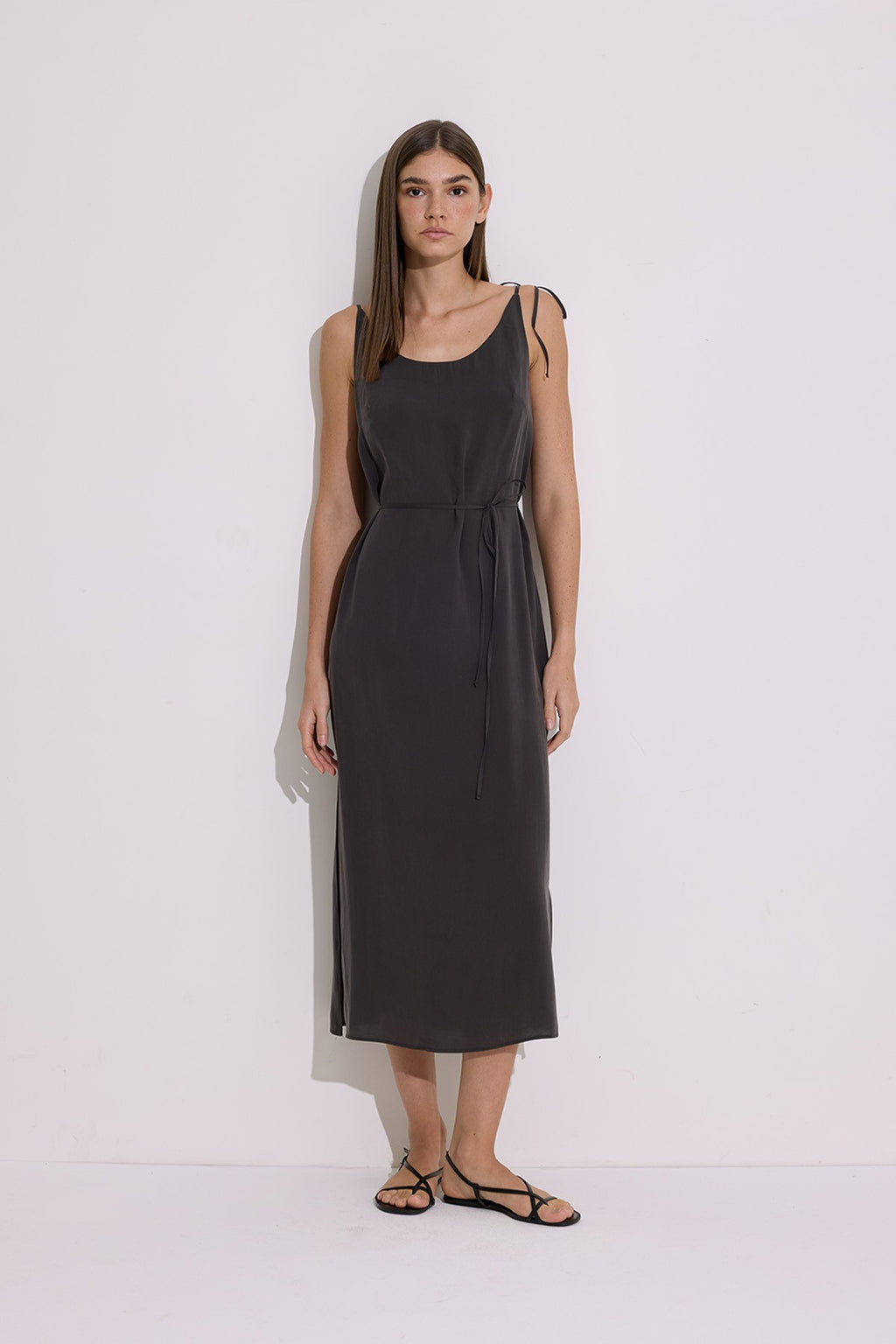 Modal Sleeveless Dress - Anthracite