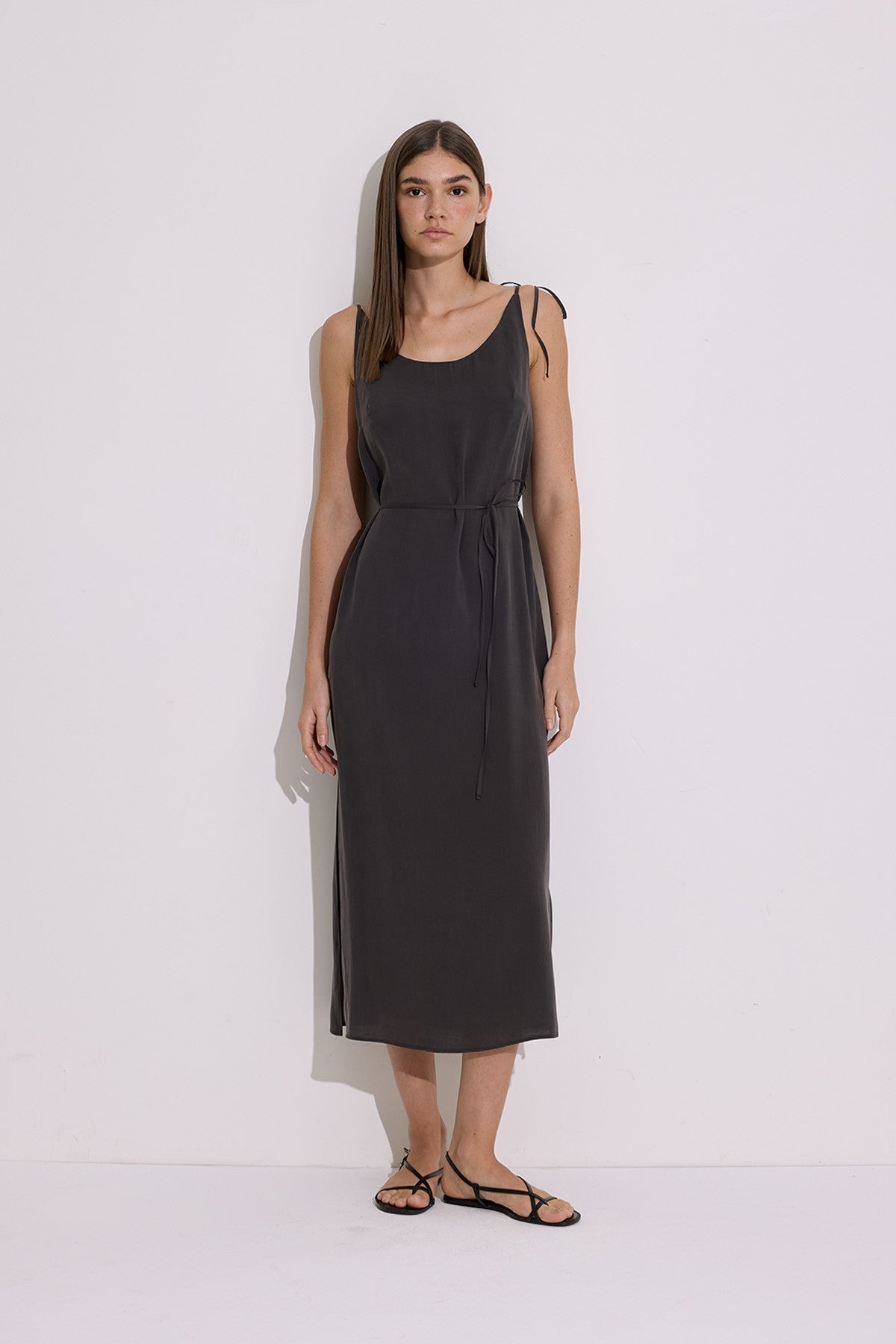 Modal Sleeveless Dress - Anthracite