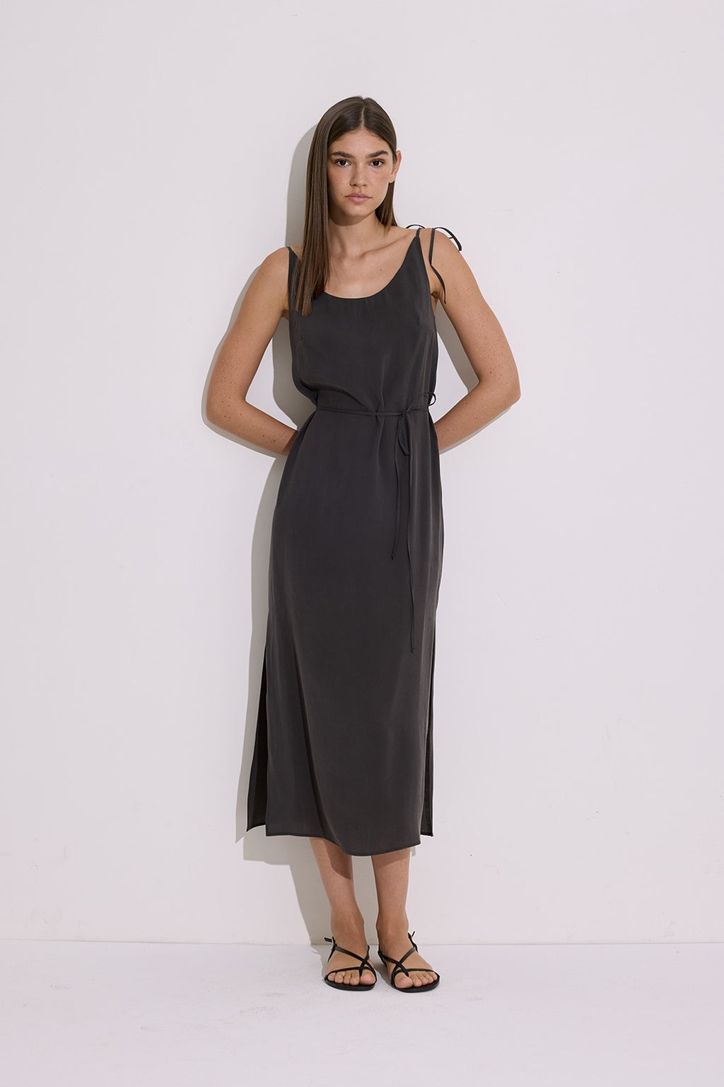 Modal Sleeveless Dress - Anthracite