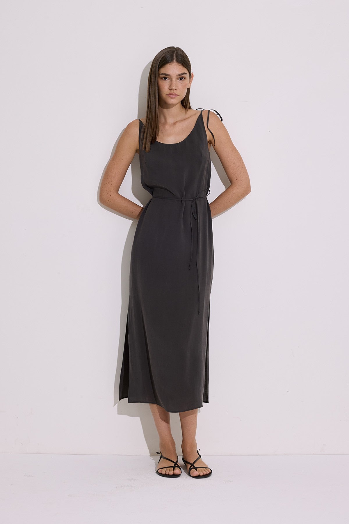 Modal Sleeveless Dress - Anthracite