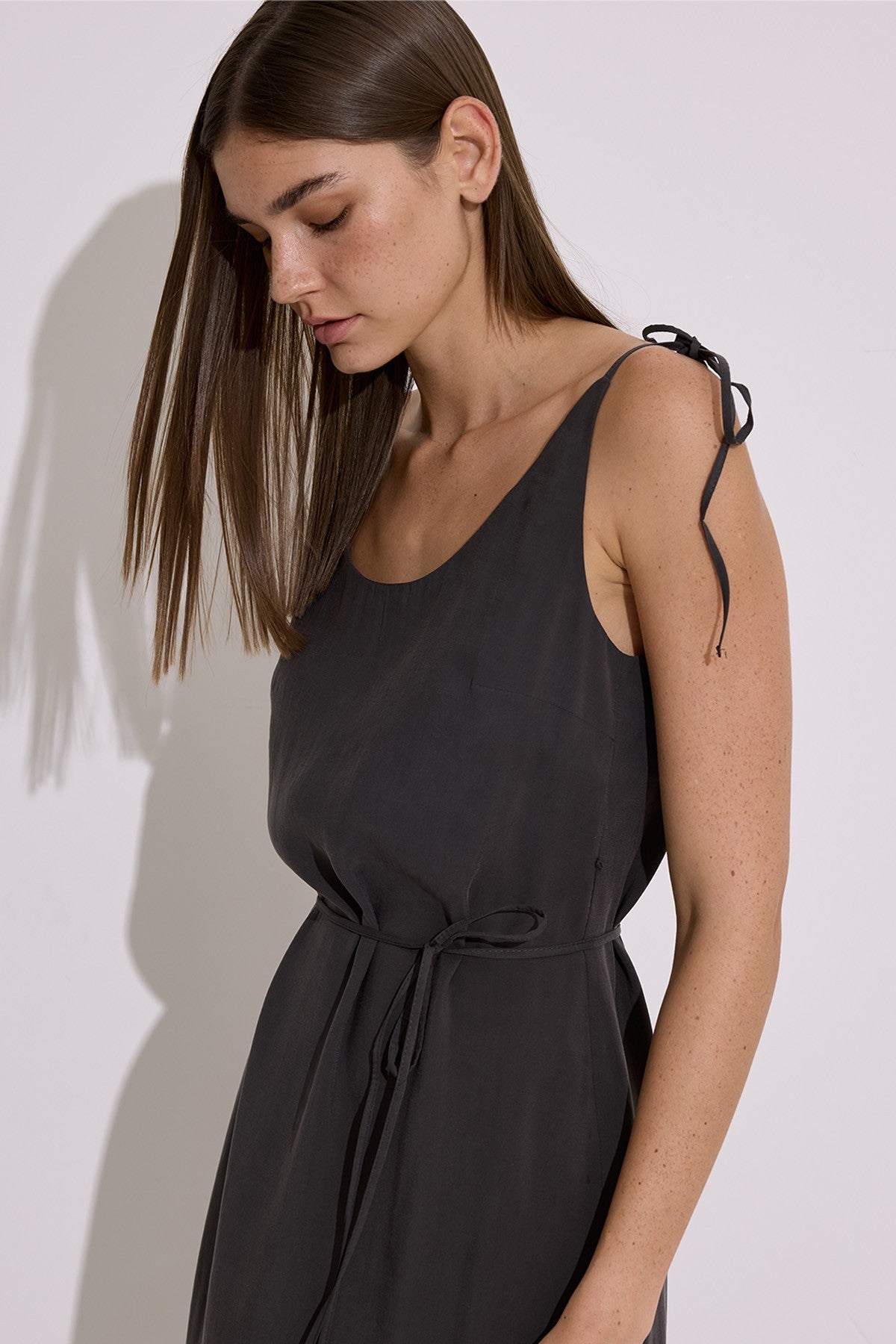 Modal Sleeveless Dress - Anthracite