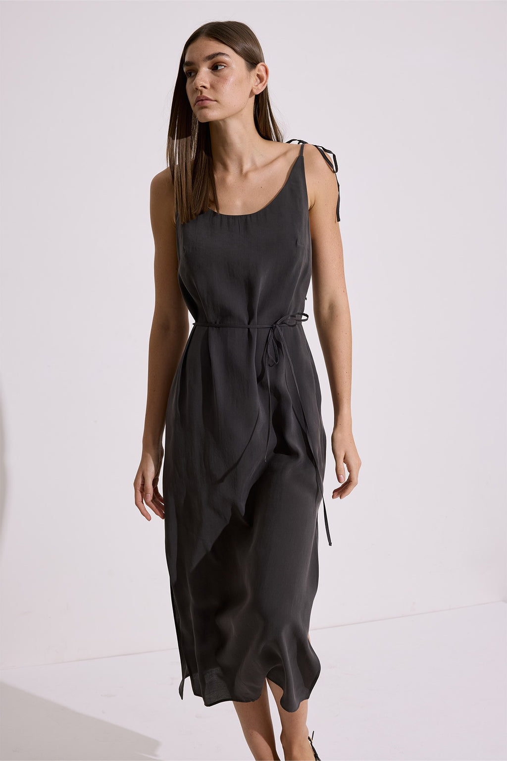 Modal Sleeveless Dress - Anthracite