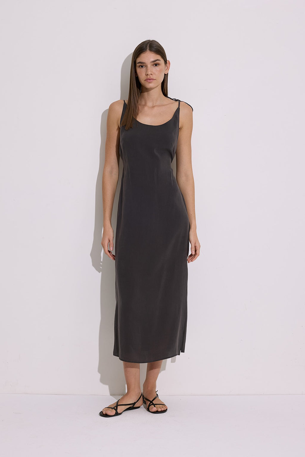 Modal Sleeveless Dress - Anthracite