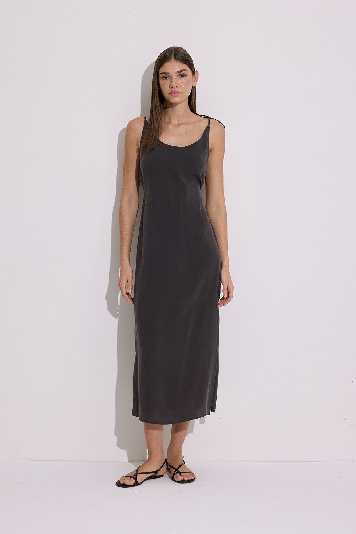Modal Sleeveless Dress - Anthracite