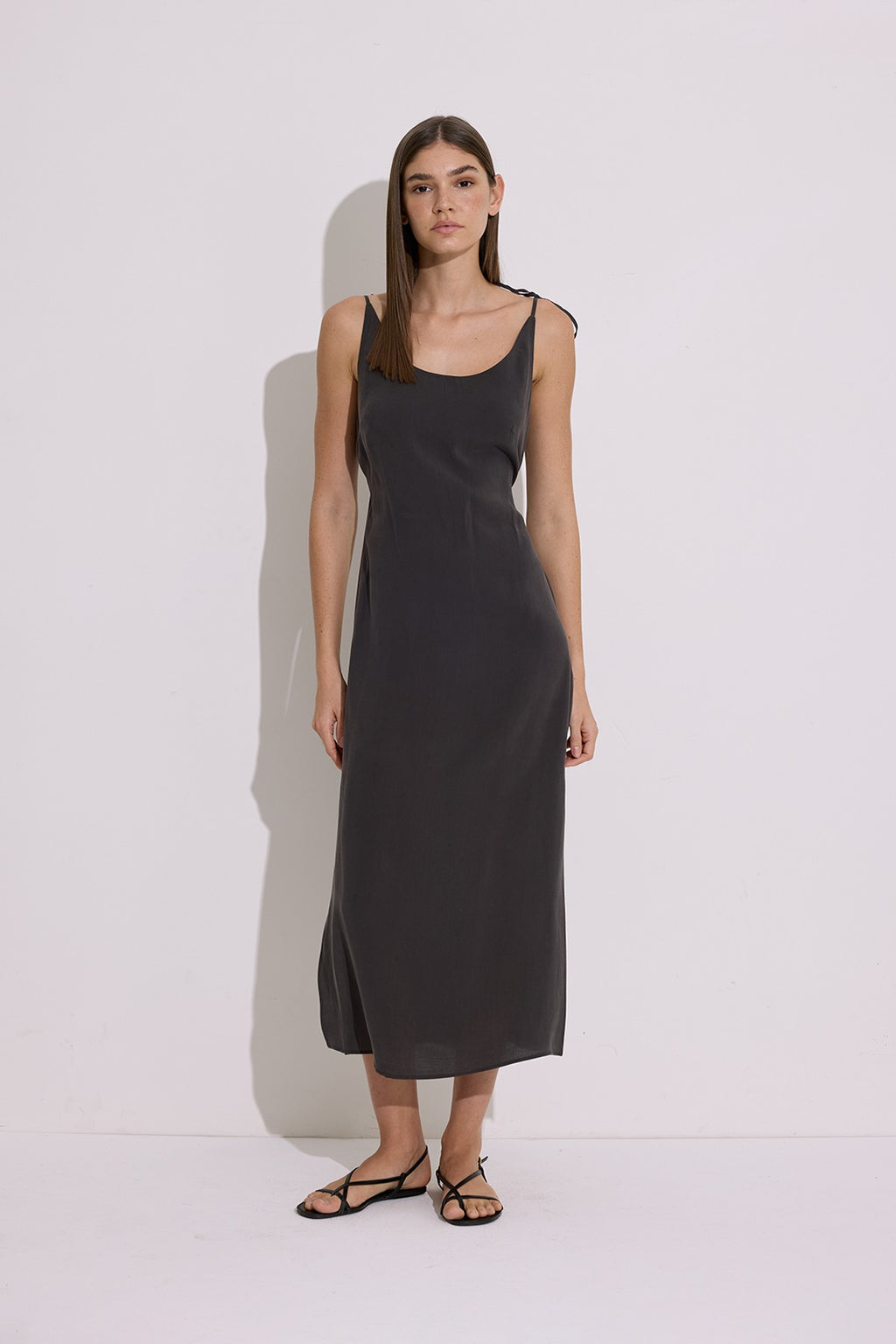 Modal Sleeveless Dress - Anthracite