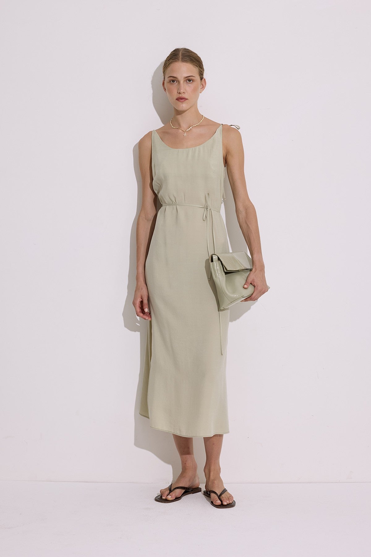 Modal Sleeveless Dress - Soft Green