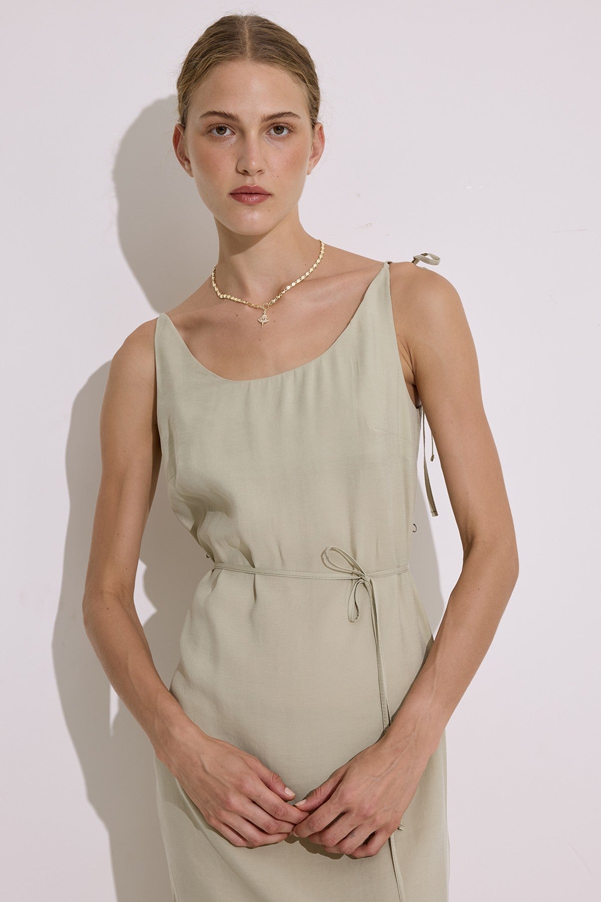 Modal Sleeveless Dress - Soft Green