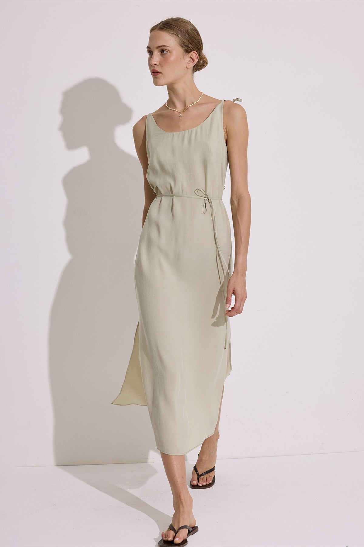 Modal Sleeveless Dress - Soft Green