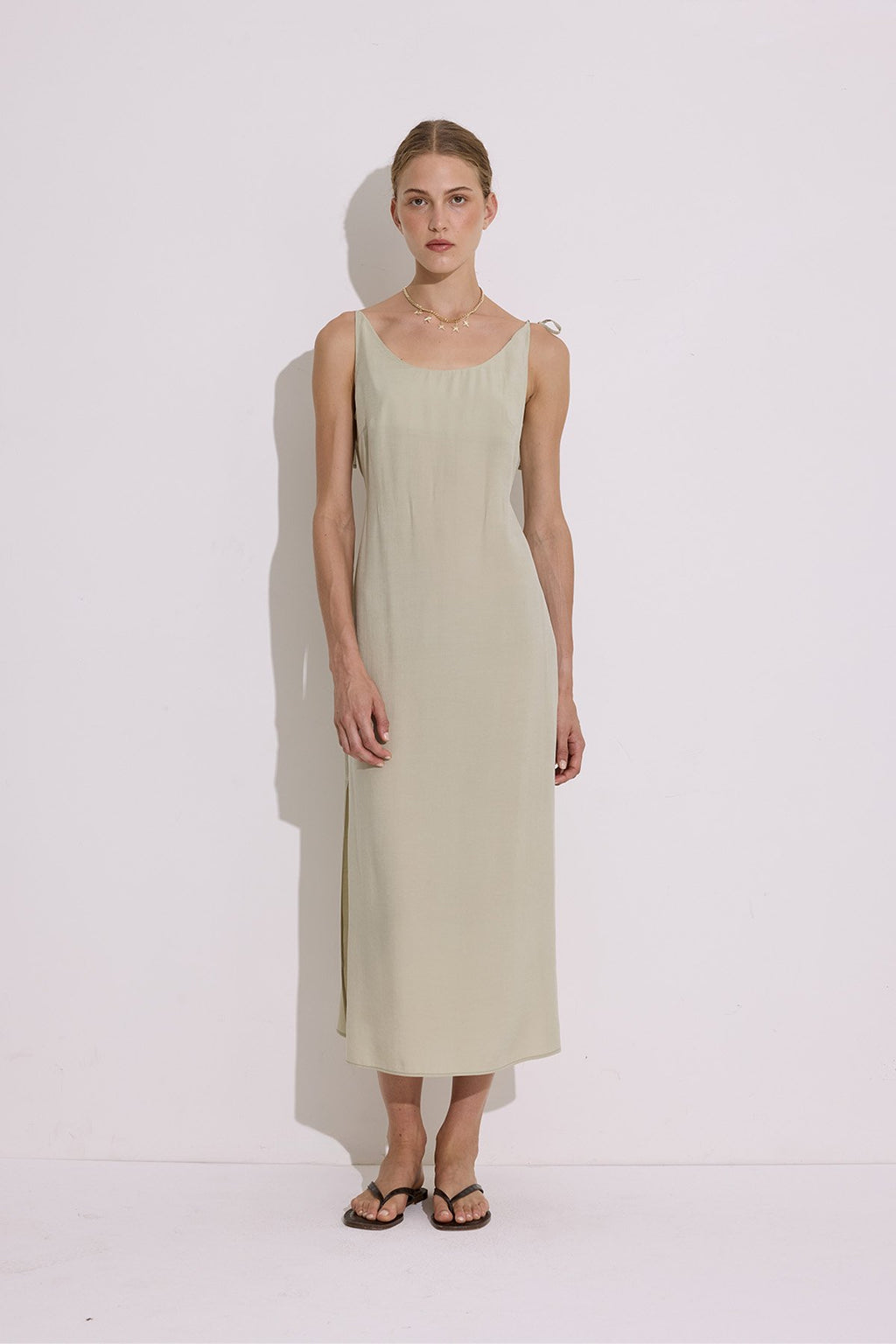 Modal Sleeveless Dress - Soft Green