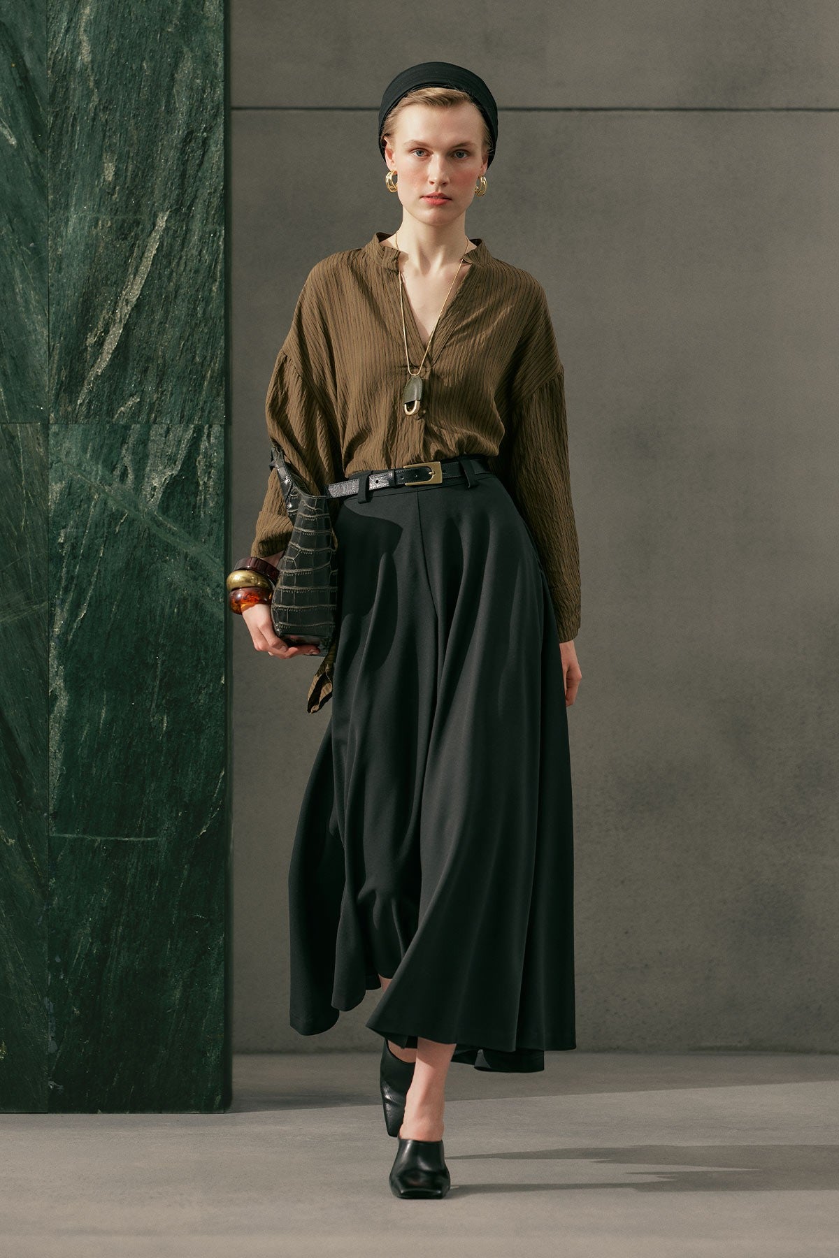 Kimono Sleeve Blouse - Khaki