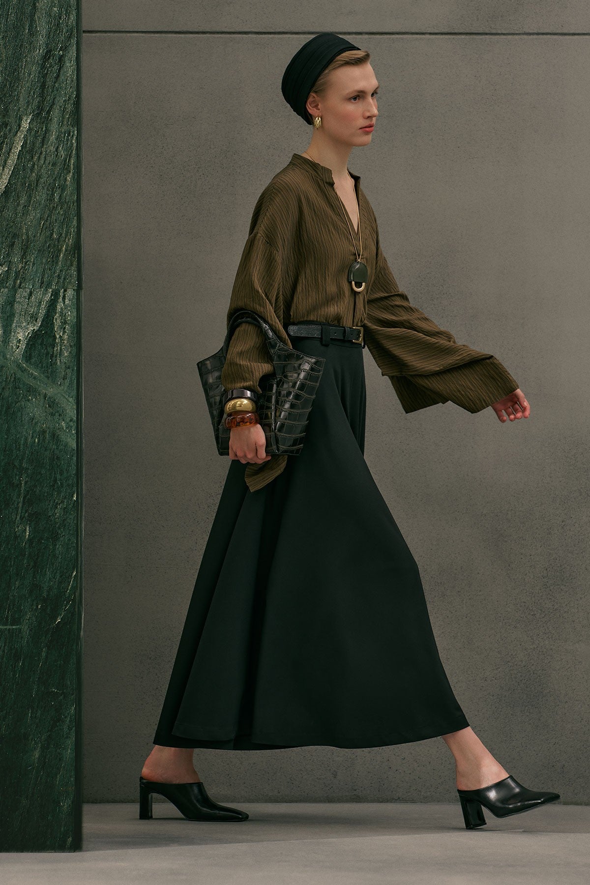 Kimono Sleeve Blouse - Khaki